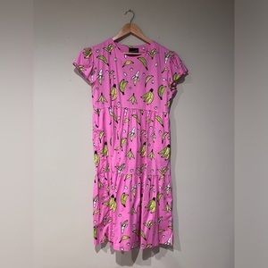Nooworks Frida dress in Bananas print - Size M